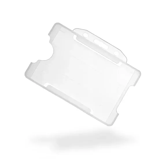 Evohold Clear Landscape Open-Faced ID Card Holders (Pack of 100)