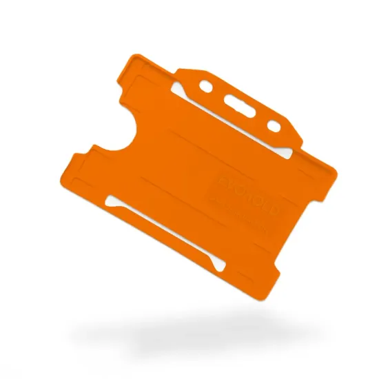Evohold Orange Landscape Open-Faced ID Card Holders (Pack of 100)