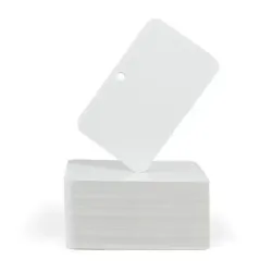 FOTODEK® White PVC Cards Landscape Hole Punch (Pack of 100)