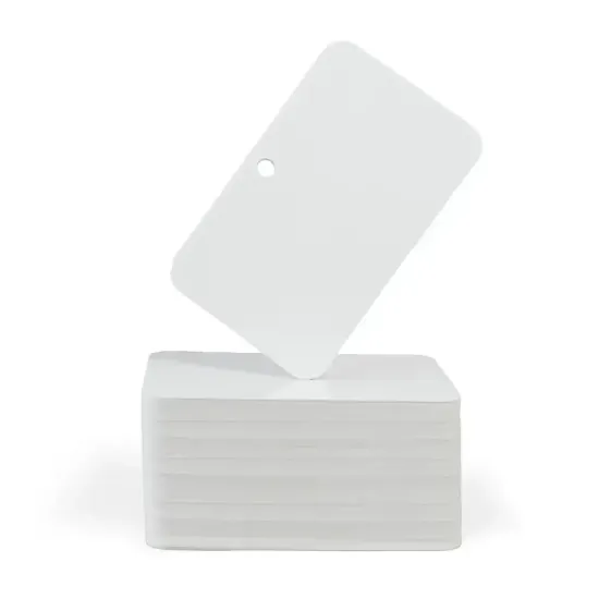 FOTODEK® White PVC Cards Landscape Hole Punch (Pack of 100)