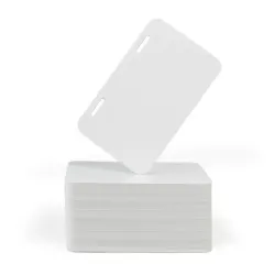 FOTODEK® Double Landscape Slot Punch White PVC Cards (Pack of 100)