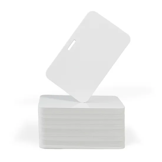 FOTODEK® PVC White Cards Landscape Slot Punch (Pack of 100)