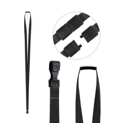 Black 10mm Economy RPET Lanyards with Plastic Clip (Pack of 25)