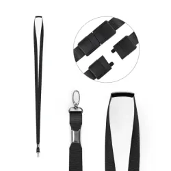 Black 10mm RPET Lanyards with Metal Lobster Clip (Pack of 100)