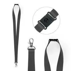 Black 20mm Polyester Lanyards with Metal Trigger Clip (Pack of 25)