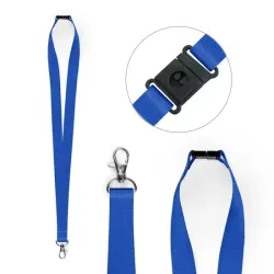 Blue 20mm Polyester Lanyards with Metal Trigger Clip (Pack of 25)