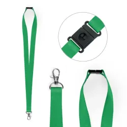 Dark Green 20mm Polyester Lanyards with Metal Trigger Clip (Pack of 25)