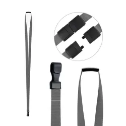 Grey 10mm Economy RPET Lanyards with Plastic Clip (Pack of 25)