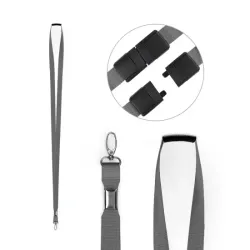 Grey 10mm RPET Lanyards with Metal Lobster Clip (Pack of 100)