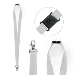 Grey 20mm Polyester Lanyards with Metal Trigger Clip (Pack of 25)