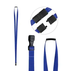 Navy Blue 10mm Economy RPET Lanyards with Plastic Clip (Pack of 25)