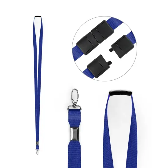 Navy Blue 10mm RPET Lanyards with Metal Lobster Clip (Pack of 100)