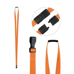 Orange 10mm Economy RPET Lanyards with Plastic Clip (Pack of 25)