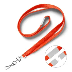 Orange 10mm Polyester Lanyards with Metal Dog Clip (Pack of 25)