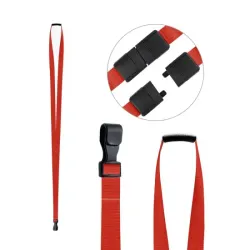 Red 10mm Economy RPET Lanyards with Plastic Clip (Pack of 25)