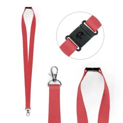 Red 20mm Polyester Lanyards with Metal Trigger Clip (Pack of 25)