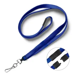 Royal Blue 10mm Polyester Lanyards with Metal Dog Clip (Pack of 25)